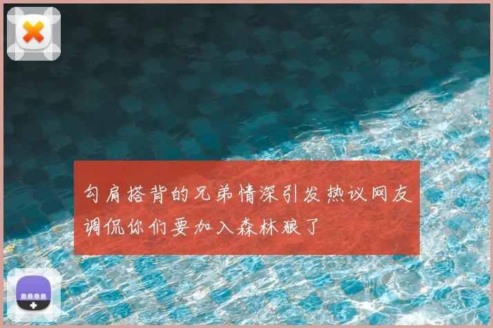 勾肩搭背的兄弟情深引发热议网友调侃你们要加入森林狼了
