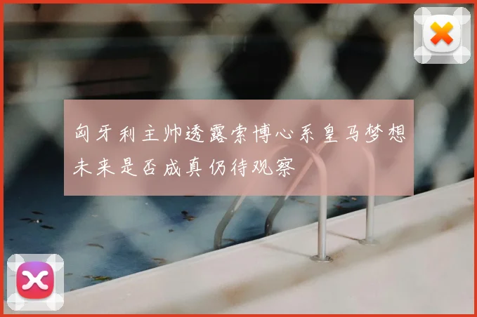 匈牙利主帅透露索博心系皇马梦想未来是否成真仍待观察