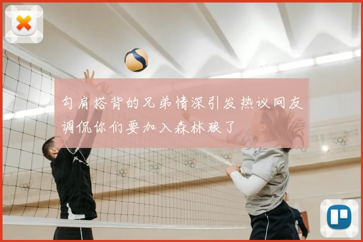 勾肩搭背的兄弟情深引发热议网友调侃你们要加入森林狼了